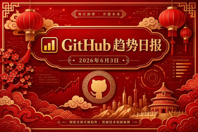 📊 GitHub 趋势日报 — 2026-06-03